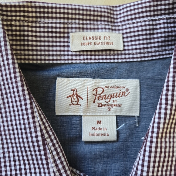 Original Penguin Classic Fit Long Sleeve Dress Shirt Size Medium - Picture 9 of 11